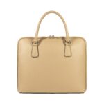 Unisex Business-Aktentasche aus Leder | Taupe – Bild 2