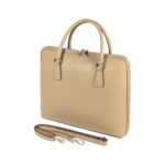 Unisex Business-Aktentasche aus Leder | Taupe