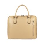 Unisex Business-Aktentasche aus Leder | Taupe – Bild 3