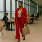 Unisex Business-Aktentasche aus Leder | Taupe – Bild 5