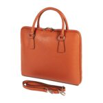 Unisex Business-Aktentasche aus Leder | Orange
