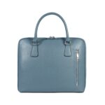 Unisex Business-Aktentasche aus Leder | Hellblau – Bild 3
