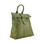 Weicher Leder-Rucksack für Damen | Oliv