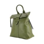Weicher Leder-Rucksack für Damen | Oliv – Bild 2
