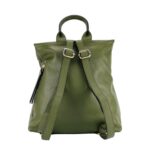 Weicher Leder-Rucksack für Damen | Oliv – Bild 5