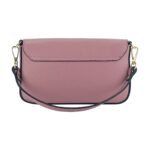 Kleine Leder-Schultertasche mit Kette | Altrosa – Bild 5