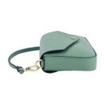 Kleine Leder-Schultertasche mit Kette | Mintgrün – Bild 4