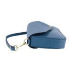 Klassische Leder-Handtasche für Damen | Blau – Bild 4
