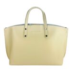 Große Leder-Handtasche mit herausnehmbarer Innentasche | Beige – Bild 2