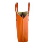 Große Leder-Handtasche mit herausnehmbarer Innentasche | Orange – Bild 4