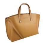 Damen-Lederhandtasche | Cognac-Braun