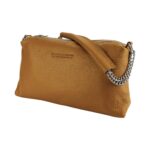 Leder-Handtasche mit Doppel-Reißverschluss | Cognac - Image 3