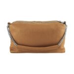 Leder-Handtasche mit Doppel-Reißverschluss | Cognac - Image 5