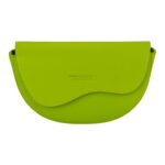 Abgerundete Leder-Umhängetasche für Damen | Limettengrün – Bild 2