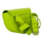 Abgerundete Leder-Umhängetasche für Damen | Limettengrün – Bild 4