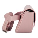 Abgerundete Leder-Umhängetasche für Damen | Altrosa – Bild 5