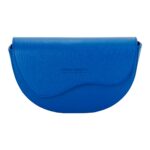 Abgerundete Leder-Umhängetasche | Royalblau – Bild 2