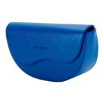 Abgerundete Leder-Umhängetasche | Royalblau – Bild 3