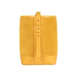 Leder-Beuteltasche "BRENDA" | Senfgelb – Bild 3