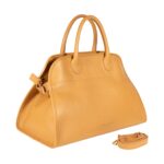 Große Leder-Handtasche "FRIDA" | Senfbeige – Bild 2