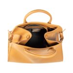 Große Leder-Handtasche "FRIDA" | Senfbeige – Bild 4