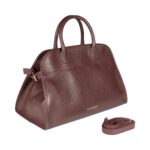 Große Leder-Handtasche mit herausnehmbarer Innentasche | Dunkelbraun – Bild 2