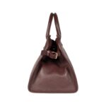 Große Leder-Handtasche mit herausnehmbarer Innentasche | Dunkelbraun – Bild 3