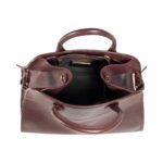 Große Leder-Handtasche mit herausnehmbarer Innentasche | Dunkelbraun – Bild 4