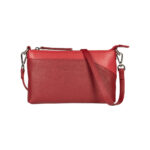 Vielseitige 3-in-1 Leder-Clutch | Rot