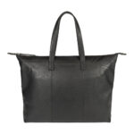 Damen-Lederhandtasche aus Echtleder | Schwarz – Bild 3