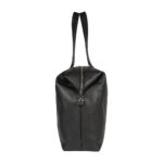 Damen-Lederhandtasche aus Echtleder | Schwarz – Bild 4