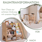 2in1 Montessori-Regal für Bücher und Spielzeug – Bild 4