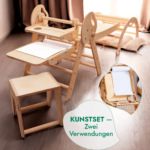 Montessori 5in1 Kletterdreieck für Babys: Pikler-Dreieck, Kletterbogen, Kunst-Erweiterung ,Rutschbrett und Kissen für Kleinkinder (1–3 Jahre) – Bild 3