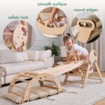 4-in-1 Kletterset für Kleinkinder: Pikler-Dreieck + Kletterbogen + Rutschbrett + Kissen - “Gebraucht – Wie neu” - Image 5