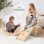 4in1 Montessori-Kletterset: Pikler-Dreieck, Kletterbogen, Rutschbrett und Kissen für Kleinkinder (1–3 Jahre) – Regenbogen - Image 3