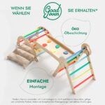 4in1 Montessori-Kletterset: Pikler-Dreieck, Kletterbogen, Rutschbrett und Kissen für Kleinkinder (1–3 Jahre) – Regenbogen - Image 4