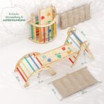 4in1 Montessori-Kletterset: Pikler-Dreieck, Kletterbogen, Rutschbrett und Kissen für Kleinkinder (1–3 Jahre) – Regenbogen - Image 2