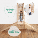 7-in-1 Dschungel-Spielset für Kinder: Sprossenwand + Kletterstange + Schaukelset + Rutsche + Kletterrampe - Image 5