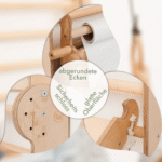 8in1 Kletterwand Indoor: Sprossenwand, Gymnastikringe, Hängende Leiter, Disc-Schaukel, Rutsche, Klimmzugstange, Maltafel und Kinderstuhl für Kinder – Beige – Bild 5