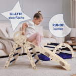 Apollo 4in1 Kletterset: Pikler-Dreieck, Kletterbogen, Rutschbrett und Kissen für kleine Kleinkind-Astronauten – Bild 4