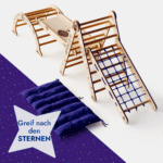 Apollo 5-in-1 Kletterset: Pikler-Dreieck, Kletterbogen, Rutschbrett, Kissen und Netz für kleine Astronauten – Bild 5