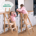 Holz Lernleiter Montessori: Hocker für Kinder - Image 5