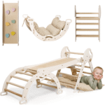 Montessori 4in1 Kletterdreieck für Babys: Pikler-Dreieck, Kletterbogen, Rutschbrett und Kissen für Kleinkinder (1–3 Jahre) - Image 6