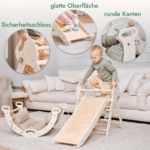 Montessori 4in1 Kletterdreieck für Babys: Pikler-Dreieck, Kletterbogen, Rutschbrett und Kissen für Kleinkinder (1–3 Jahre) - Image 3