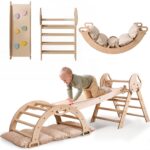 Montessori 4in1 Kletterdreieck für Babys: Pikler-Dreieck, Kletterbogen, Rutschbrett und Kissen für Kleinkinder (1–3 Jahre) - Image 9