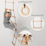 Set aus drei Schaukeln: Scheibe + Ringe + Strickleiter - Image 4